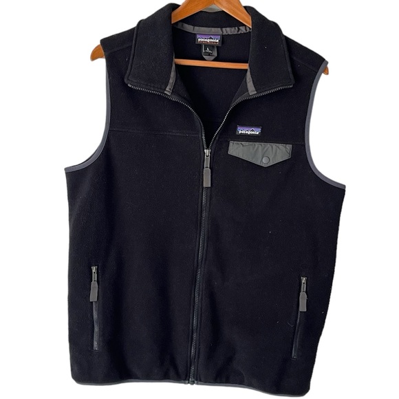 Patagonia Men’s Synchilla Black Full Zip Vest Size Large - Picture 1 of 9